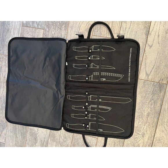 Pampered Chef Knife‎ Carrying Case Utensil Carrier Storage Bag Full Zip Holds 8
